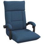 Verstellbarer Fußsessel Blau Stoff