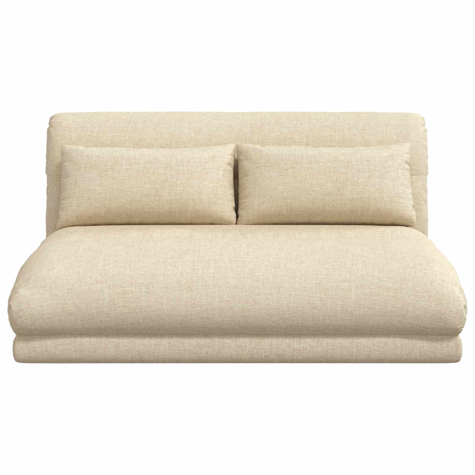 Verstellbarer Fußsessel Creme Stoff