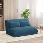 Verstellbarer Fußsessel Blau Samt