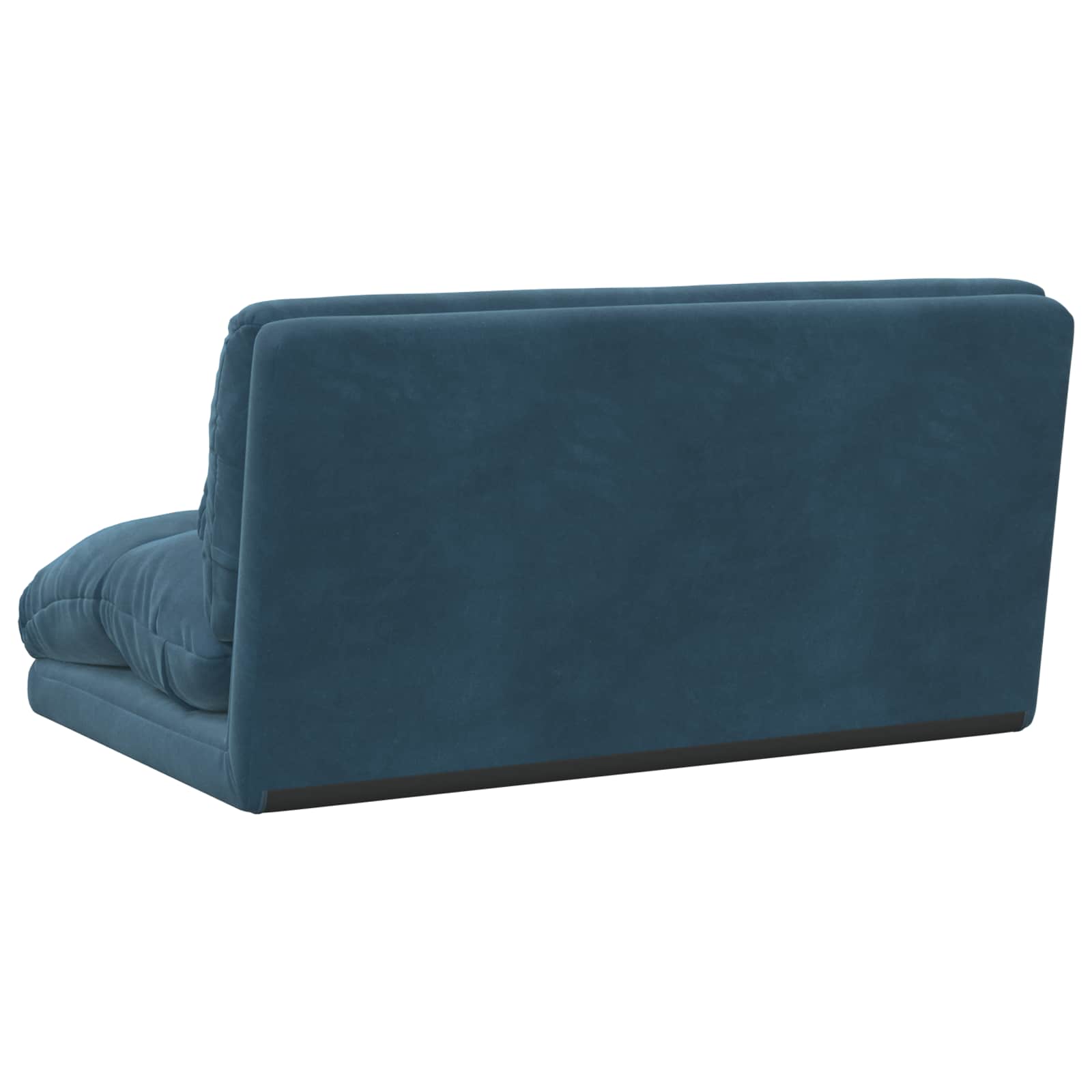 Verstellbarer Fußsessel Blau Samt