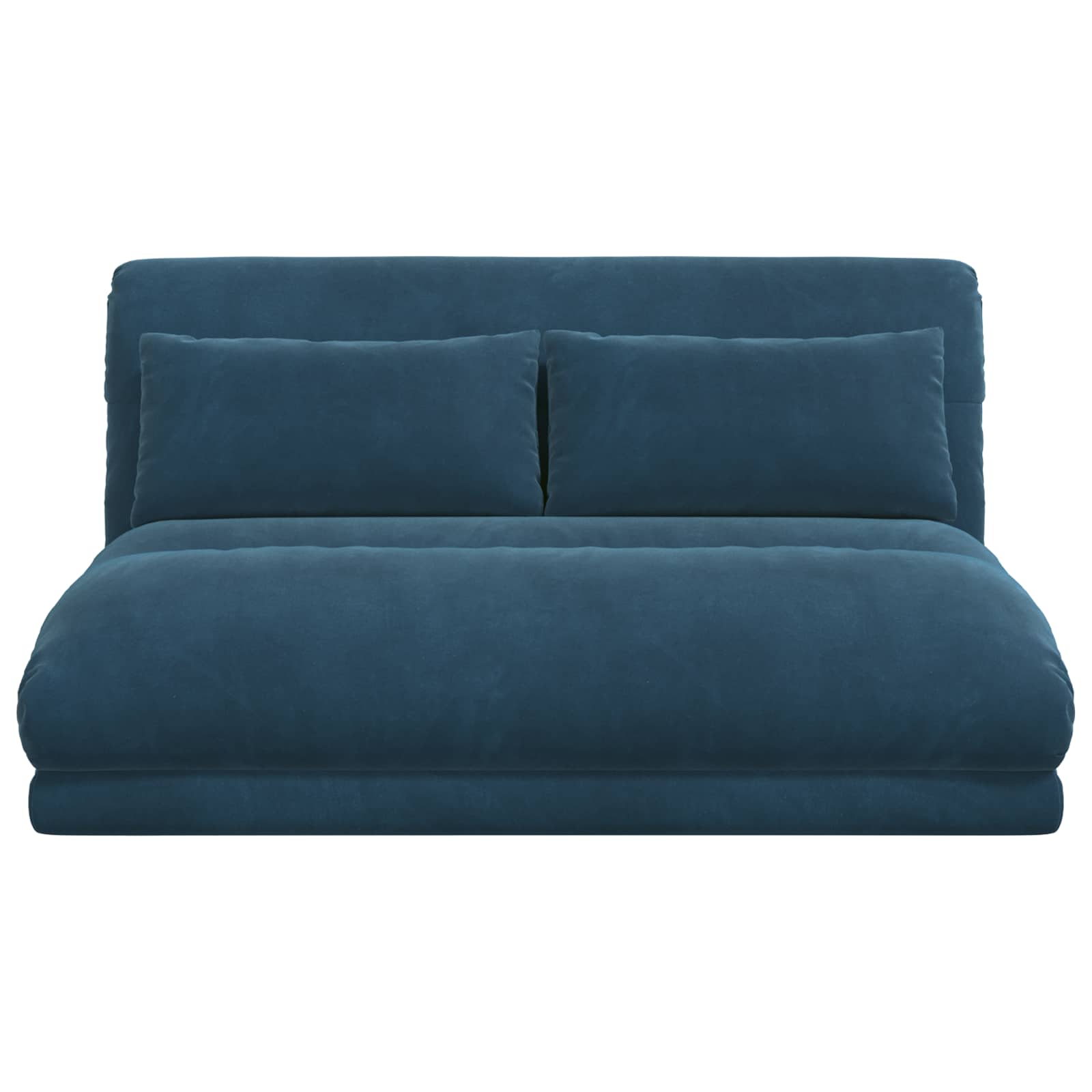 Verstellbarer Fußsessel Blau Samt