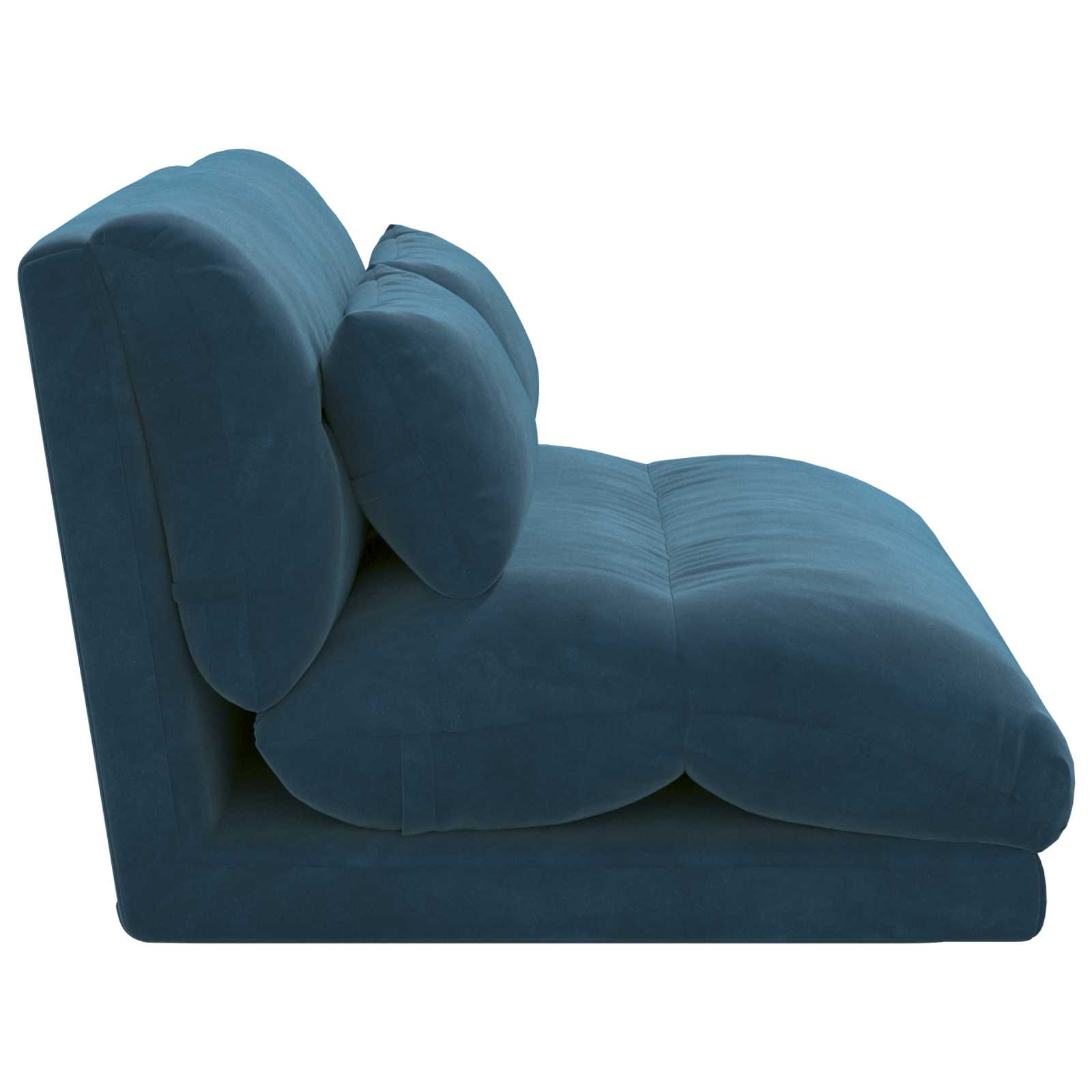 Verstellbarer Fußsessel Blau Samt