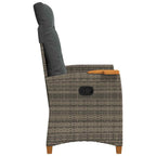 Liegestuhl mit Teeteller 62 x 64 x 112 cm Poly-Rattan