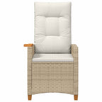 Liegestuhl mit Teeteller 62 x 64 x 112 cm Poly-Rattan