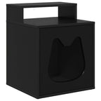 Katzenhaus Schwarz 42,5 x 40 x 53,5 cm Holzwerkstoff
