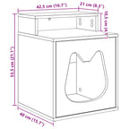 Katzenhaus Altholz 42,5 x 40 x 53,5 cm Holzwerkstoff