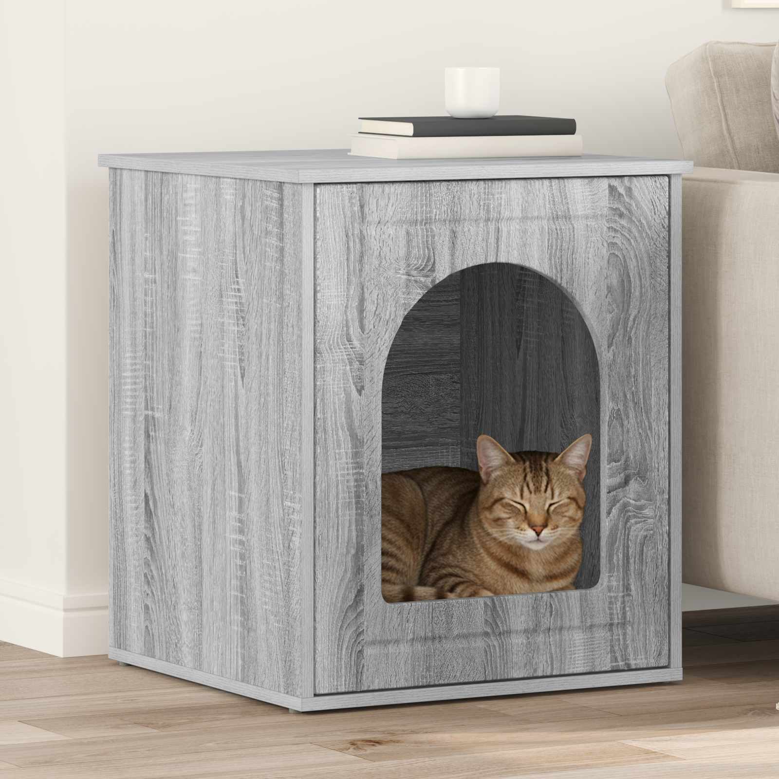Katzenhaus Graues Sonoma 53 x 52 x 62 cm Holzwerkstoff