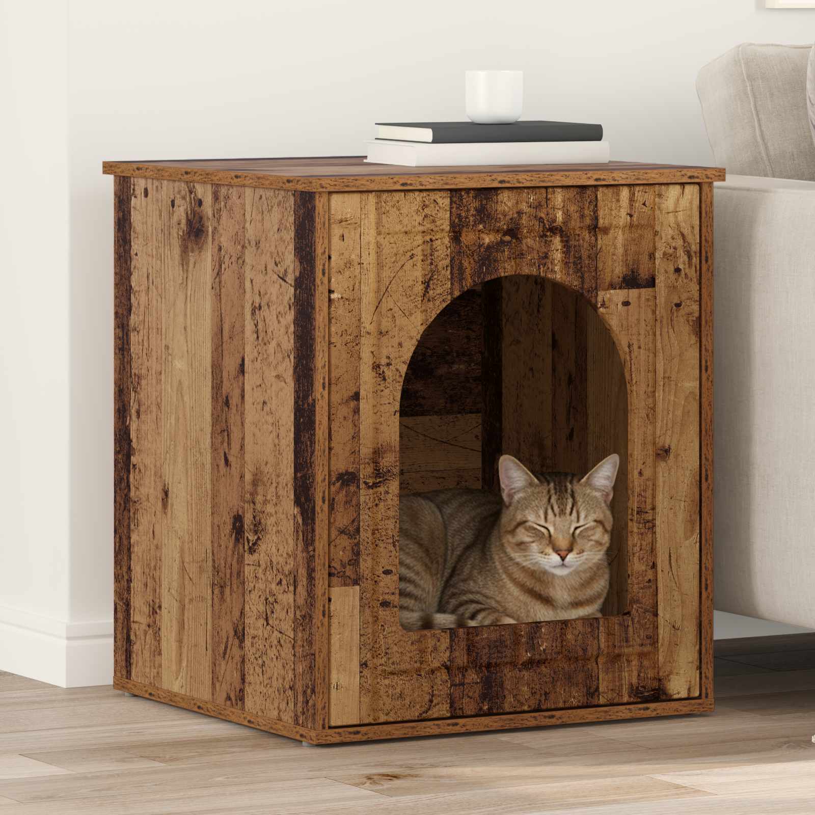 Katzenhaus Altholz 53 x 52 x 62 cm Holzwerkstoff