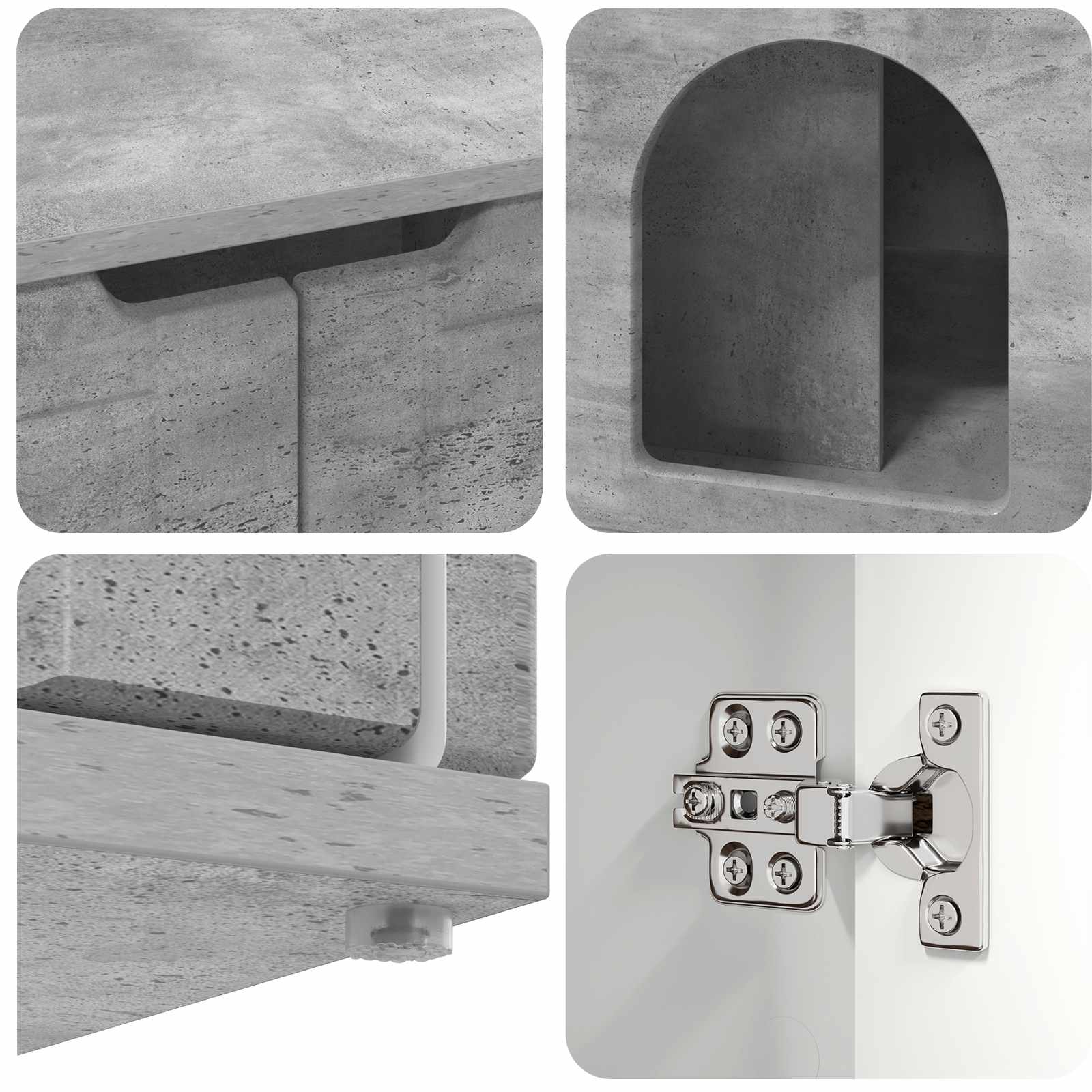 Katzenhaus Beton 85 x 55 x 50,5 cm Holzwerkstoff