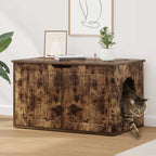 Katzenhaus Geräucherte Eiche 85 x 55 x 50,5 cm Holzwerkstoff