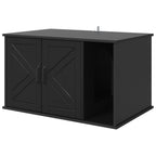 Katzenhaus Schwarz 85 x 55 x 50 cm Holzwerkstoff