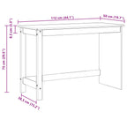 Schreibtisch Weiß 112 x 50 x 75 cm Massivholz Kiefer