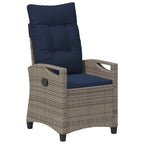 Gartenstuhl 2 pcs Grau und Marineblau 56 x 60 x 112 cm