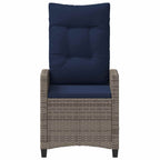 Gartenstuhl 2 pcs Grau und Marineblau 56 x 60 x 112 cm