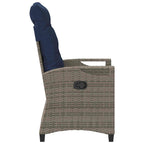 Gartenstuhl 2 pcs Grau und Marineblau 56 x 60 x 112 cm