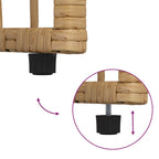 Gartenmöbel Set 3 pcs Natürlich und Cremweiß