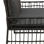 Bank Outdoor Uni Schwarz und Dunkelgrau 116 x 55 x 82 cm
