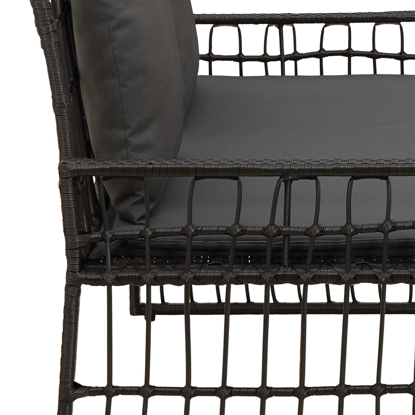 Bank Outdoor Uni Schwarz und Dunkelgrau 116 x 55 x 82 cm