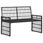 Bank Outdoor Uni Schwarz und Dunkelgrau 116 x 55 x 82 cm