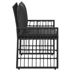 Bank Outdoor Uni Schwarz und Dunkelgrau 116 x 55 x 82 cm