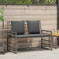 Bank Outdoor Uni Grau und Dunkelgrau 116 x 55 x 82 cm