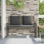 Bank Outdoor Uni Grau und Dunkelgrau 116 x 55 x 82 cm