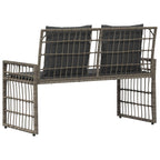 Bank Outdoor Uni Grau und Dunkelgrau 116 x 55 x 82 cm