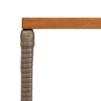 Tisch für Outdoor Grau 80 x 40 x 40 cm Stahl und Poly Rattan