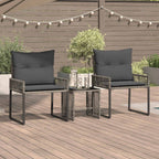 Gartenmöbel Set 7 pcs Grau und Dunkelgrau Poly-Rattan