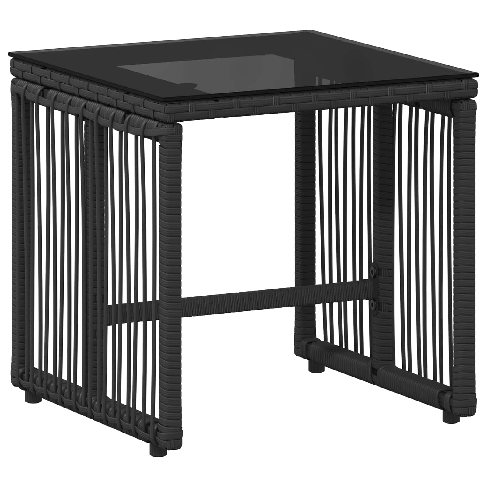 Gartenmöbel Set mit Kissen 7 pcs Schwarz und Türkis Poly-Rattan