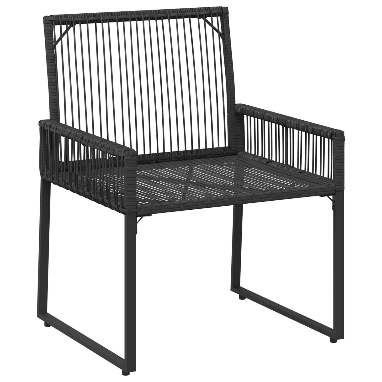 Gartenmöbel Set mit Kissen 7 pcs Schwarz und Türkis Poly-Rattan
