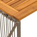 Tisch für Outdoor Grau und Braun 80 x 40 x 40 cm Poly-Rattan