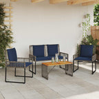 Gartenmöbel Set mit Kissen Stahl