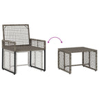 Gartenmöbel-Set mit Kissen 5 pcs Grau und Marineblau
