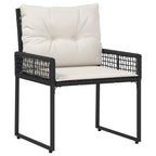 Gartenmöbel-Set mit Kissen 3 pcs Schwarz und Weiß