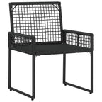 Gartenmöbel-Set mit Kissen 3 pcs Schwarz und Weiß