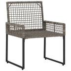 Gartenmöbel-Set mit Kissen 3 pcs Grau und Marineblau