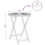 Klappbarer Gartentisch Natur Ø60 x 75 cm Massivholz Akazie