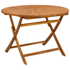 Klappbarer Gartentisch Natur Ø110 x 75 cm Massivholz Akazie