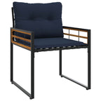 Gartenmöbel Set mit Kissen 4 pcs Marineblau