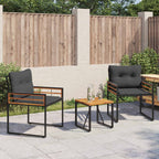 Gartenmöbel Set mit Kissen 3 pcs Blassgrau