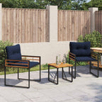Gartenmöbel Set mit Kissen 3 pcs Marineblau