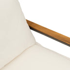 Bank mit Kissen Schwarz und Cremeweiß 115 x 65 x 72 cm Rattan