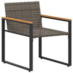 Möbelsets mit Kissen 3 pcs Grau und Dunkelgrau Rattan