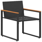 Möbelsets mit Kissen 3 pcs Schwarz und Türkis Rattan