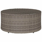 Couchtisch für draußen Grau Ø 68 x 30 cm Poly-Rattan