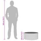 Couchtisch für draußen Grau Ø 68 x 30 cm Poly-Rattan