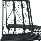 Baumbank 4-Sitzanzahl 160 x 80 x 89 cm Stahl Schwarz