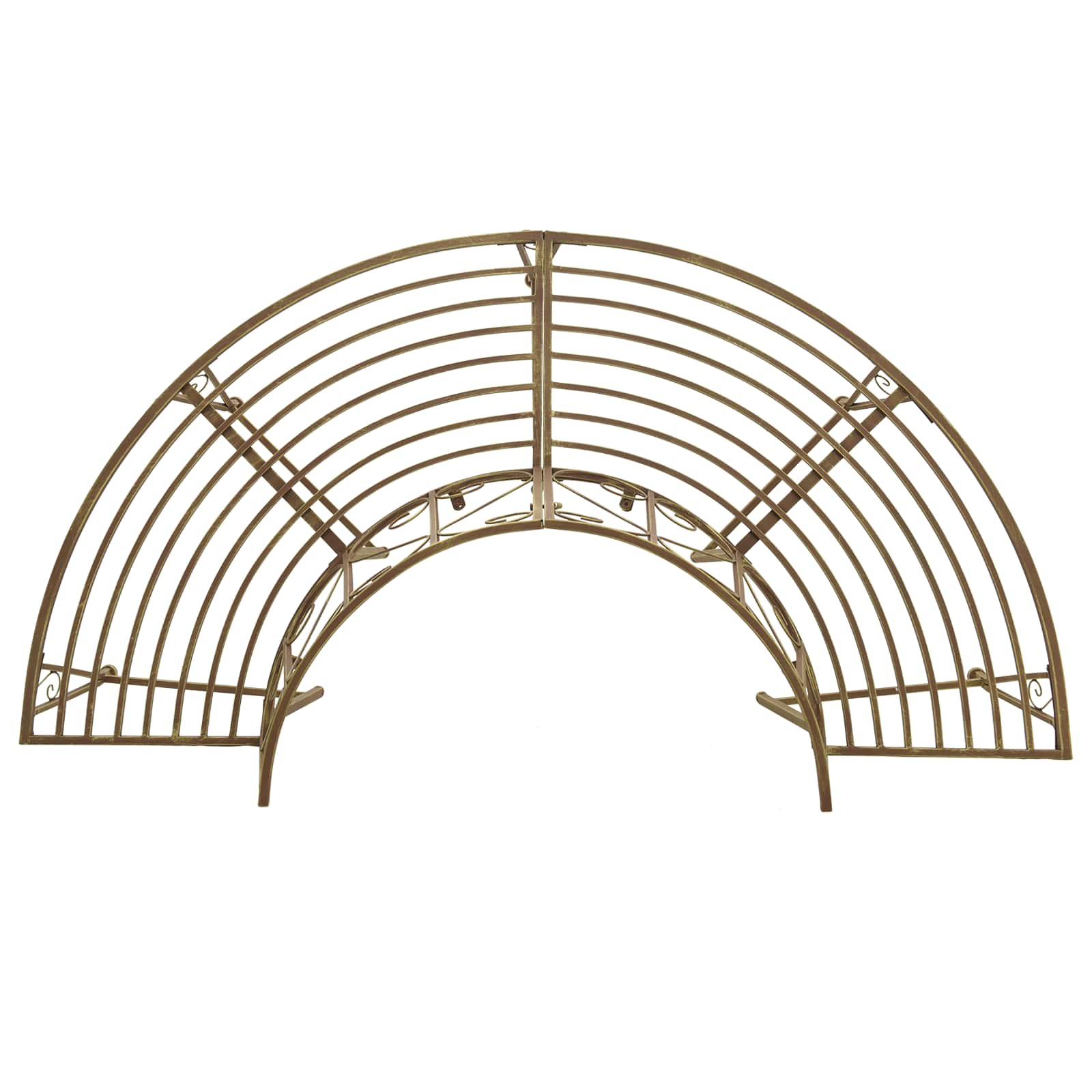 Baumbank 4-Sitzanzahl 160 x 80 x 89 cm Stahl Antikbraun