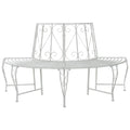 Baumbank 4-Sitzanzahl 160 x 80 x 89 cm Stahl Antik Weiß